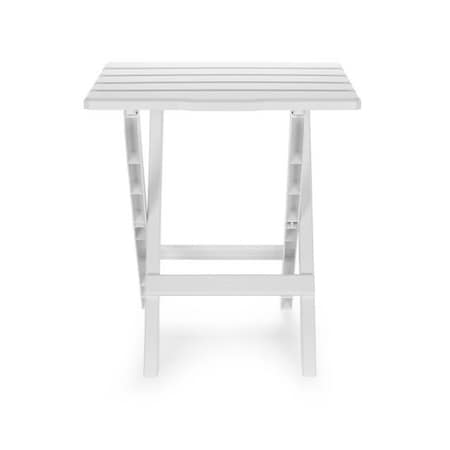 Camco TABLE, ADIRONDACK STYLE, QUICK-FOLDING, PLASTIC, LG, WHITE 51695